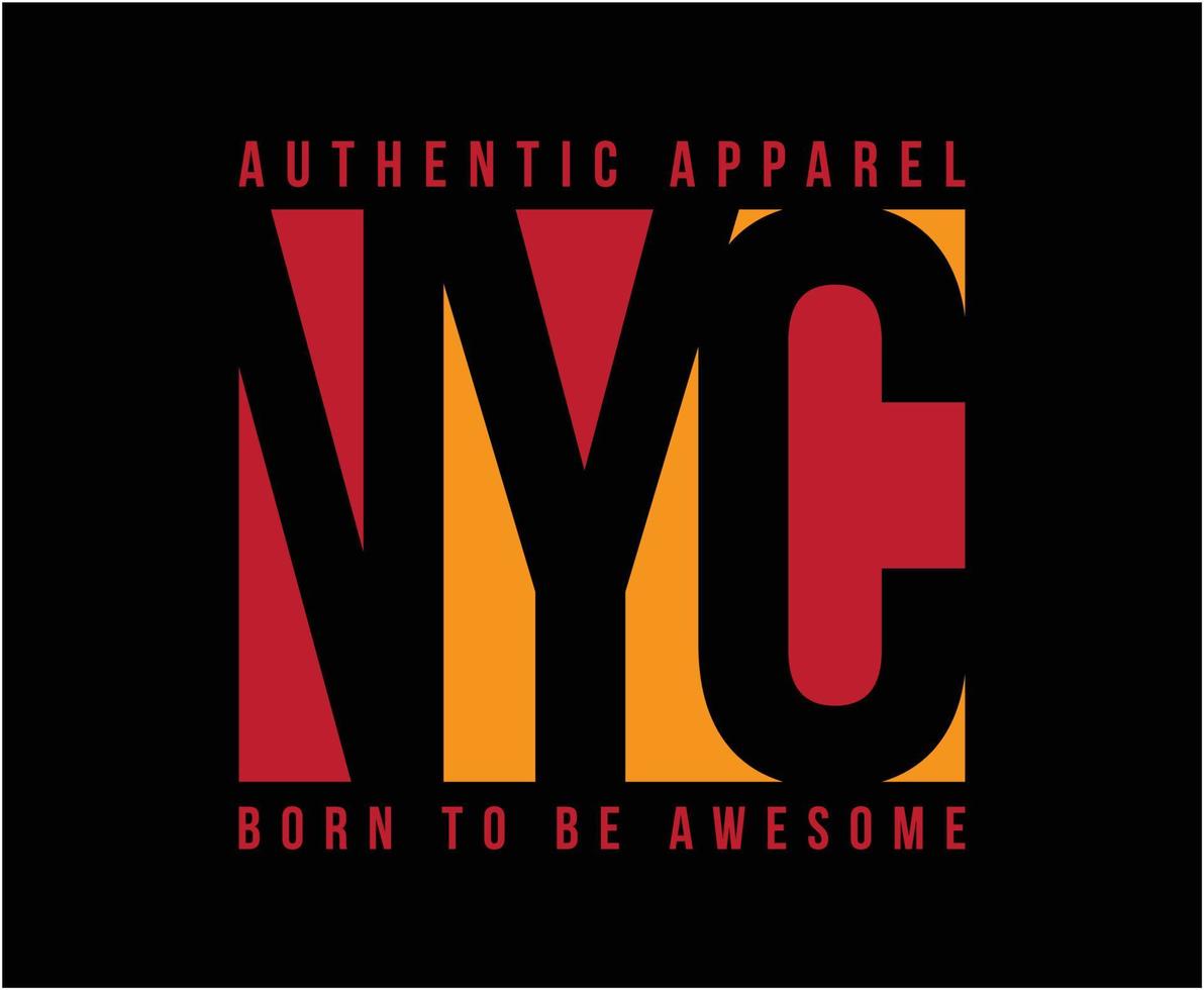 New York City Typography Vector T-shirt Design