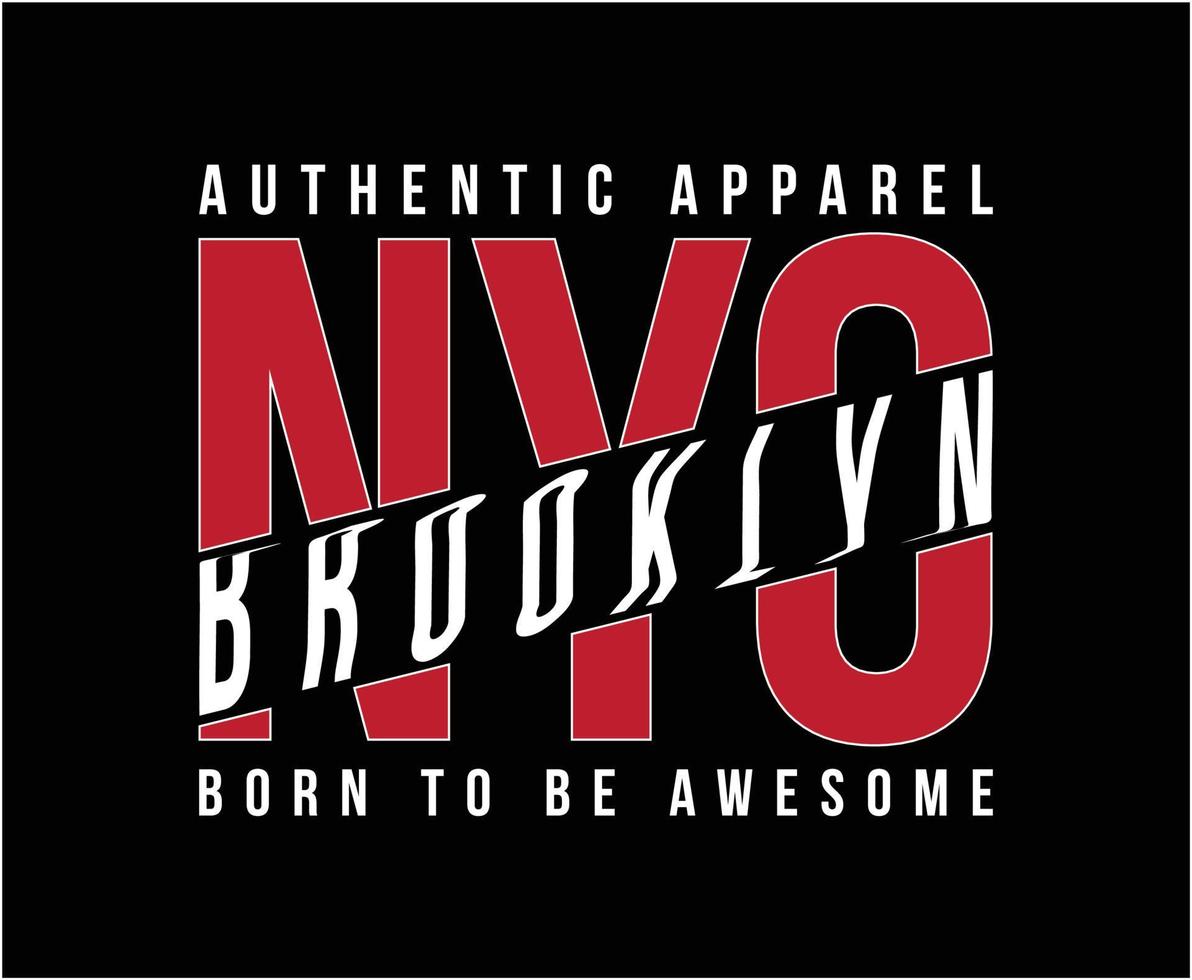 diseño de camiseta de ilustración de tipografía de Nueva York vector