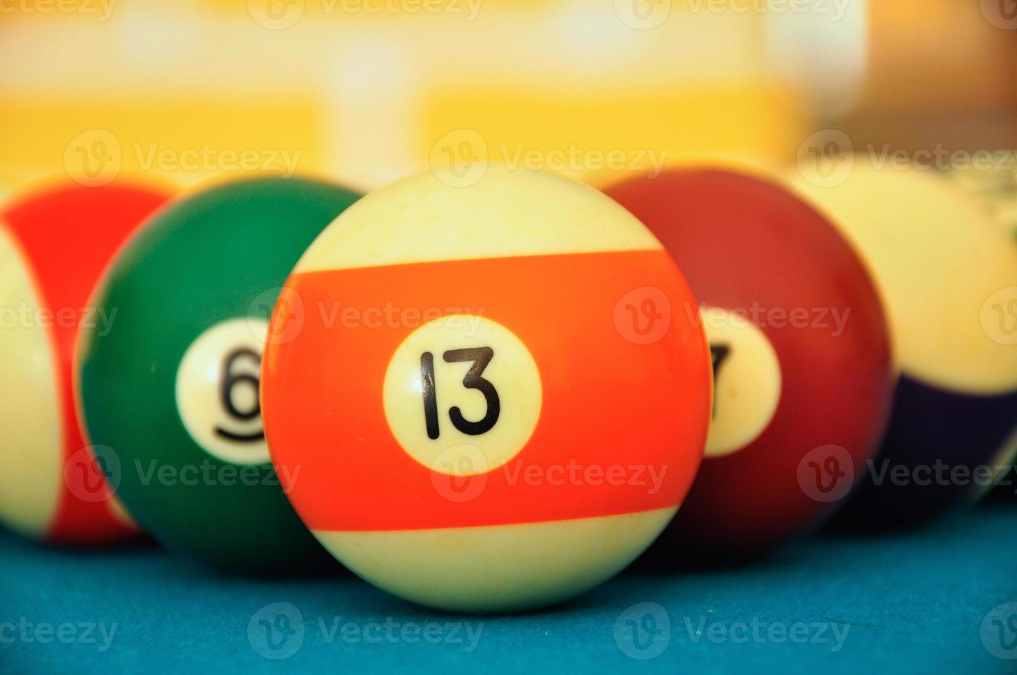 Snooker balls number 13 photo