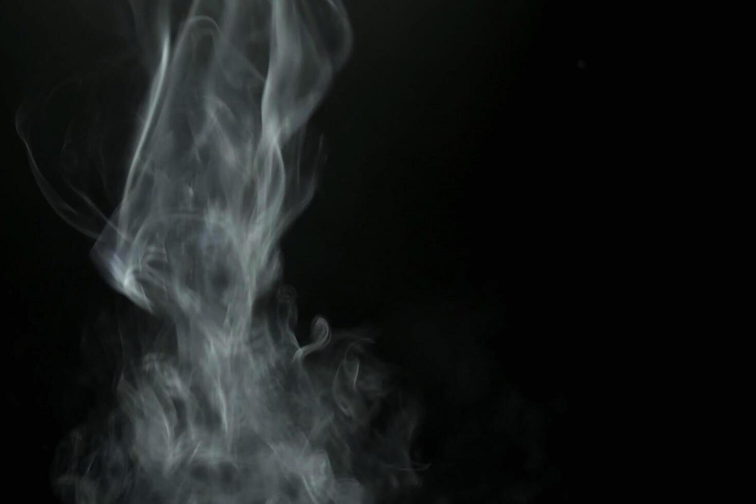 abstract gray realistic smoke fog overlay refraction texture natural on black. photo