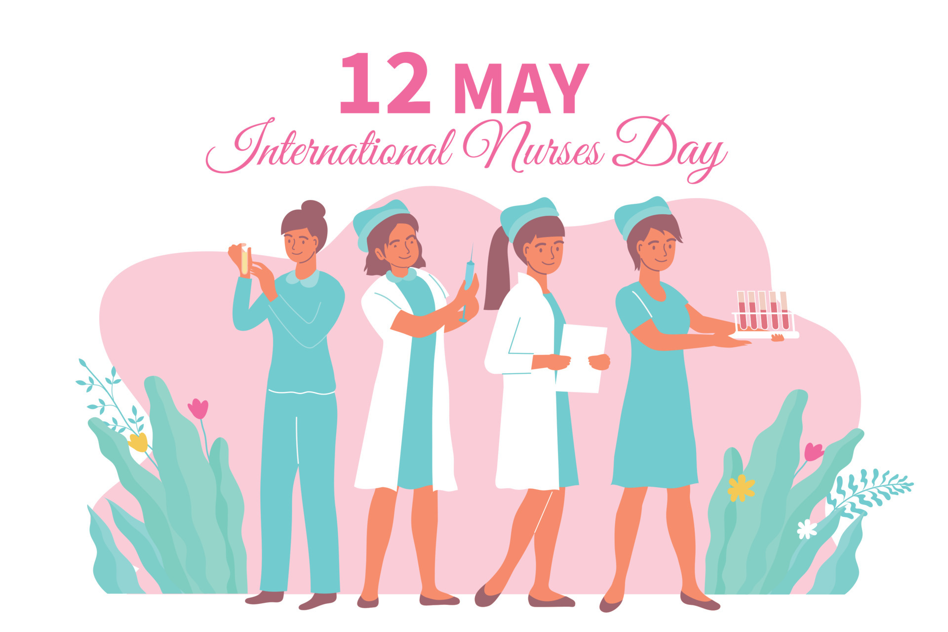 International Nurses Day Card 4470713 Vector Art at Vecteezy