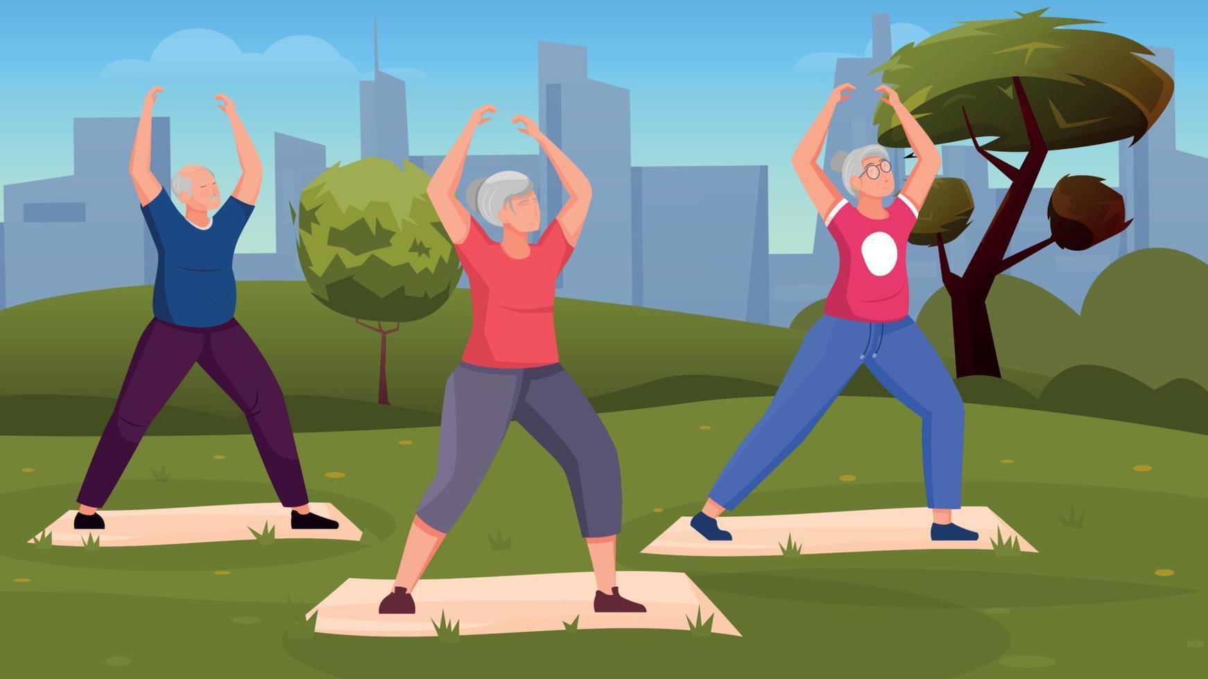 Qigong Energy Flat Background vector