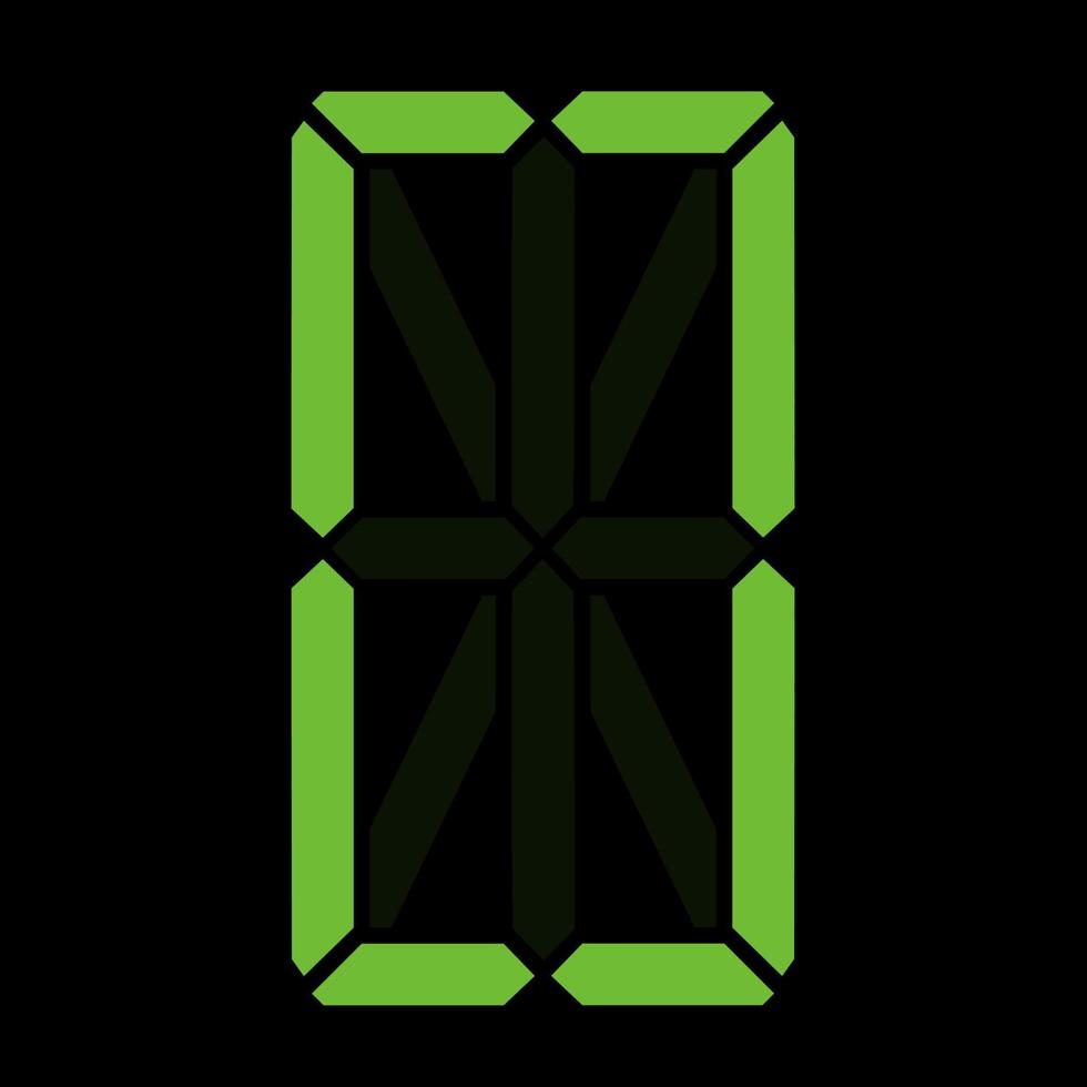 Simple illustration of digital number. Electronic figure of number zero vector