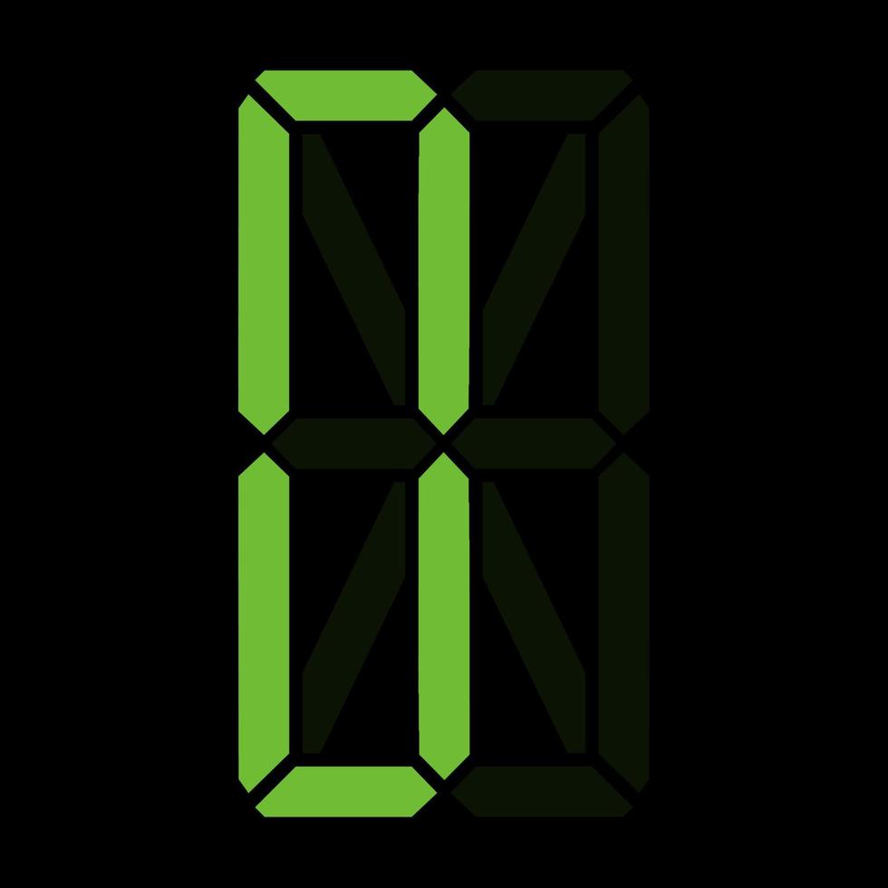 Simple illustration of digital letter or symbol Electronic figure of letter D vector