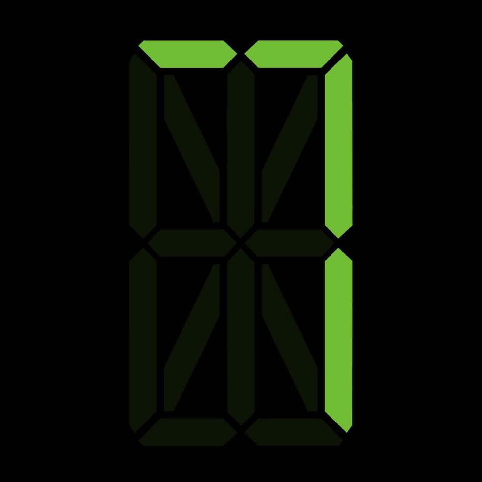 Simple illustration of digital number. Electronic figure of number seven vector