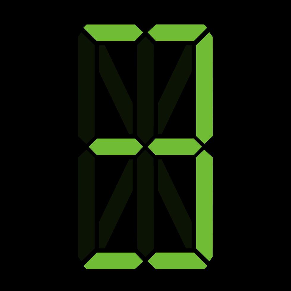 Simple illustration of digital number. Electronic figure of number three vector