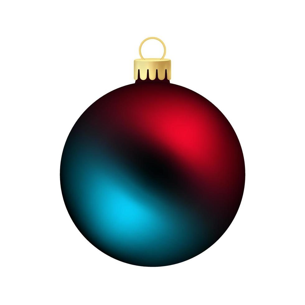 Rainbow Christmas tree toy or ball in blue and red color vector