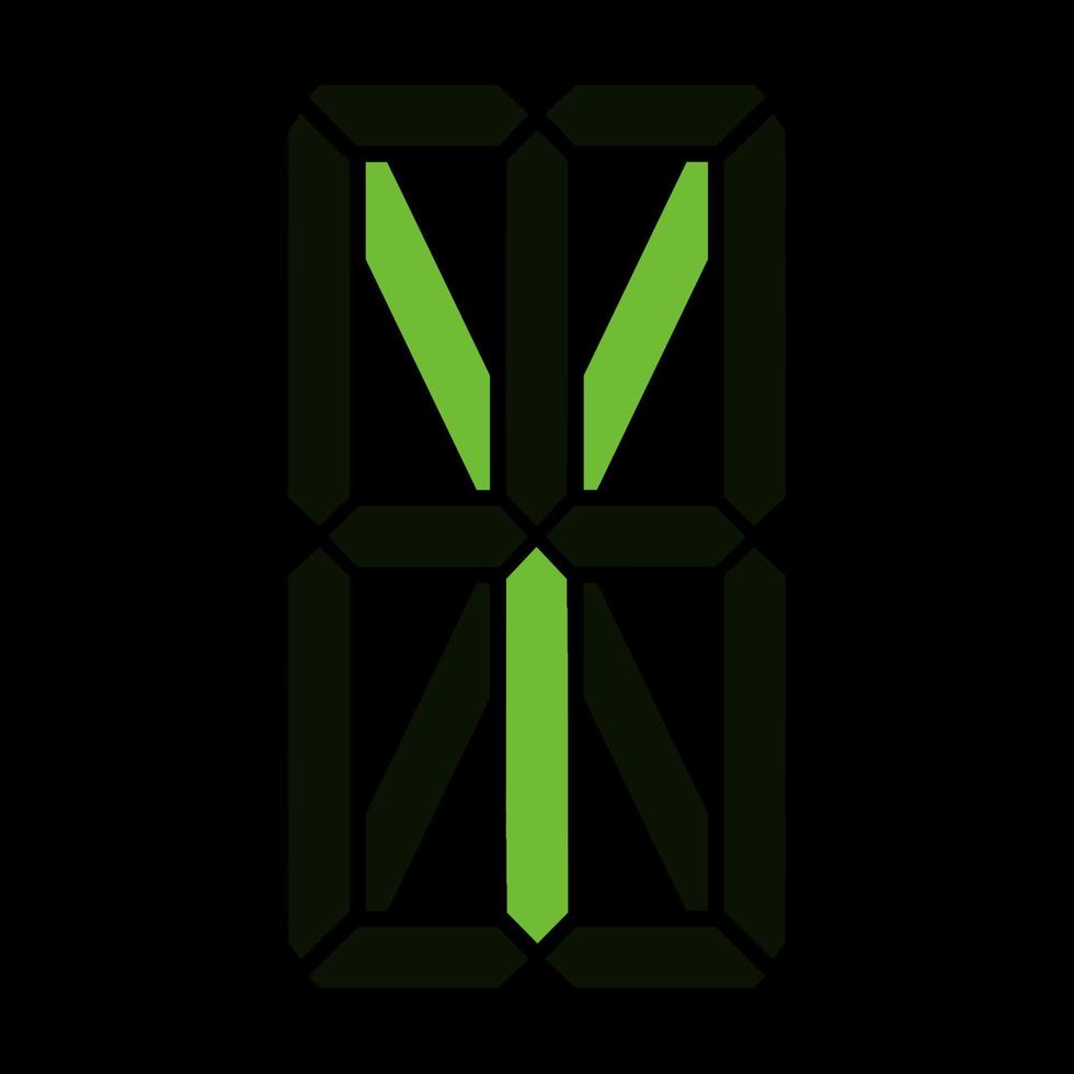 Simple illustration of digital letter or symbol Electronic figure of letter Y vector