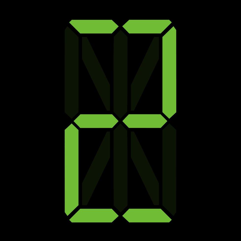 Simple illustration of digital number. Electronic figure of number two vector
