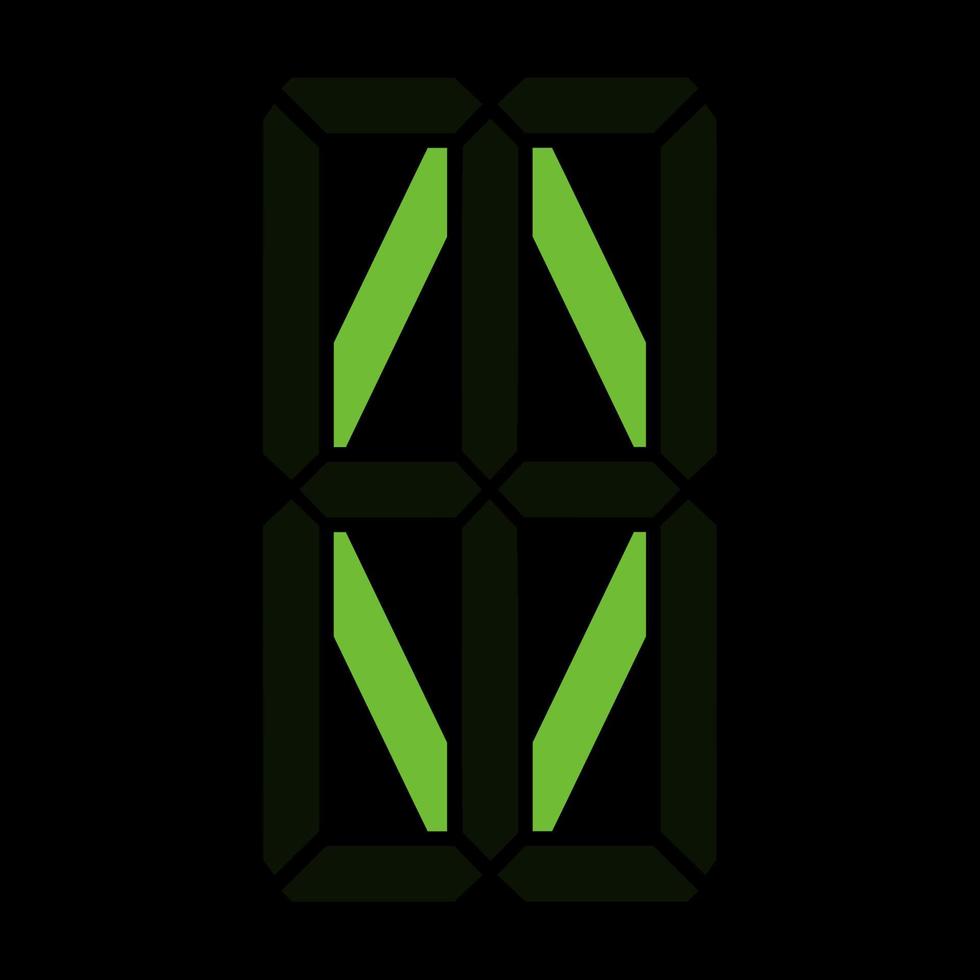 Ilustración simple de letra o símbolo digital figura electrónica de la letra o vector