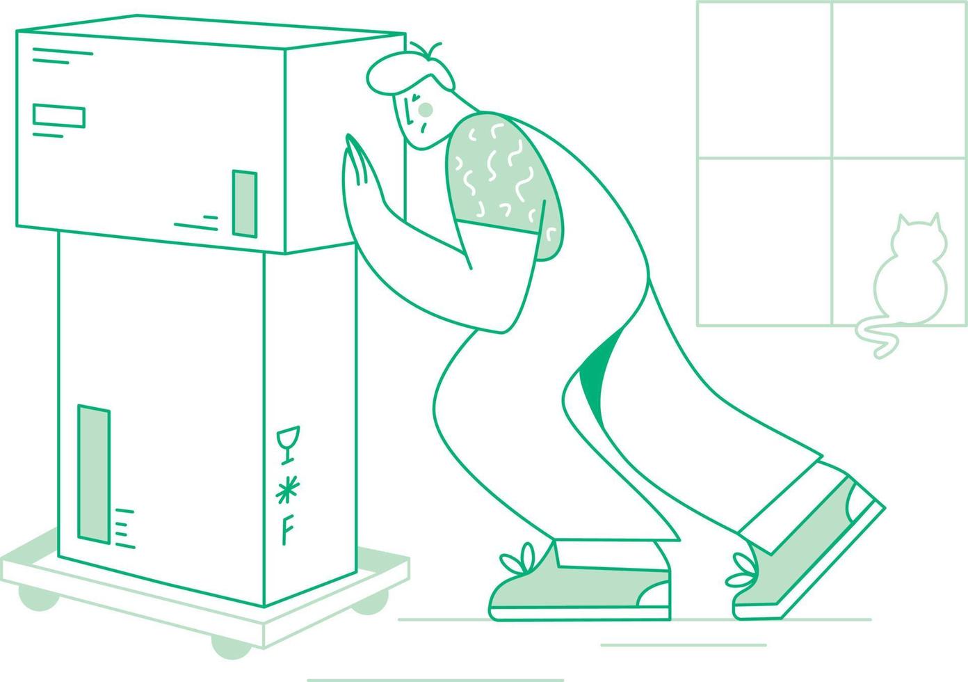 Packing and moving service vector