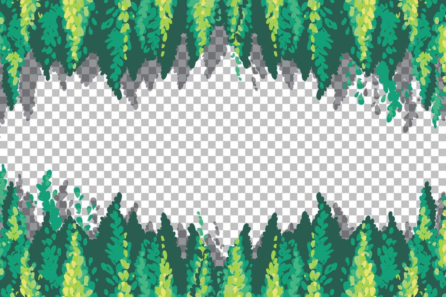 Nature plants frame grid background vector