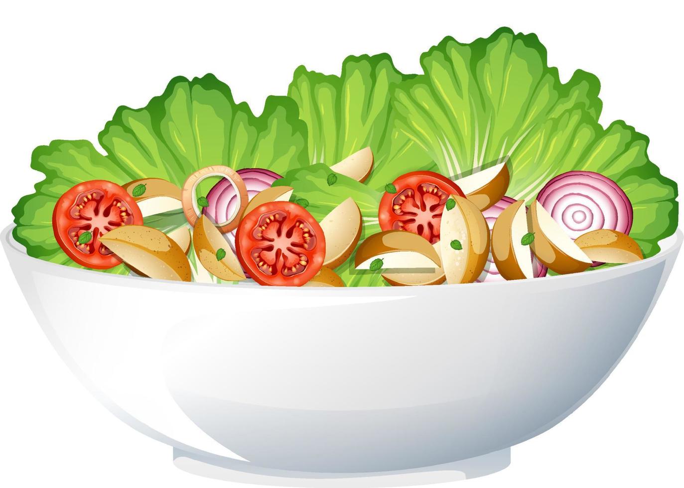 Healthy meal with fresh vegetable salad bowl 4472896 Vector Art at Vecteezy
