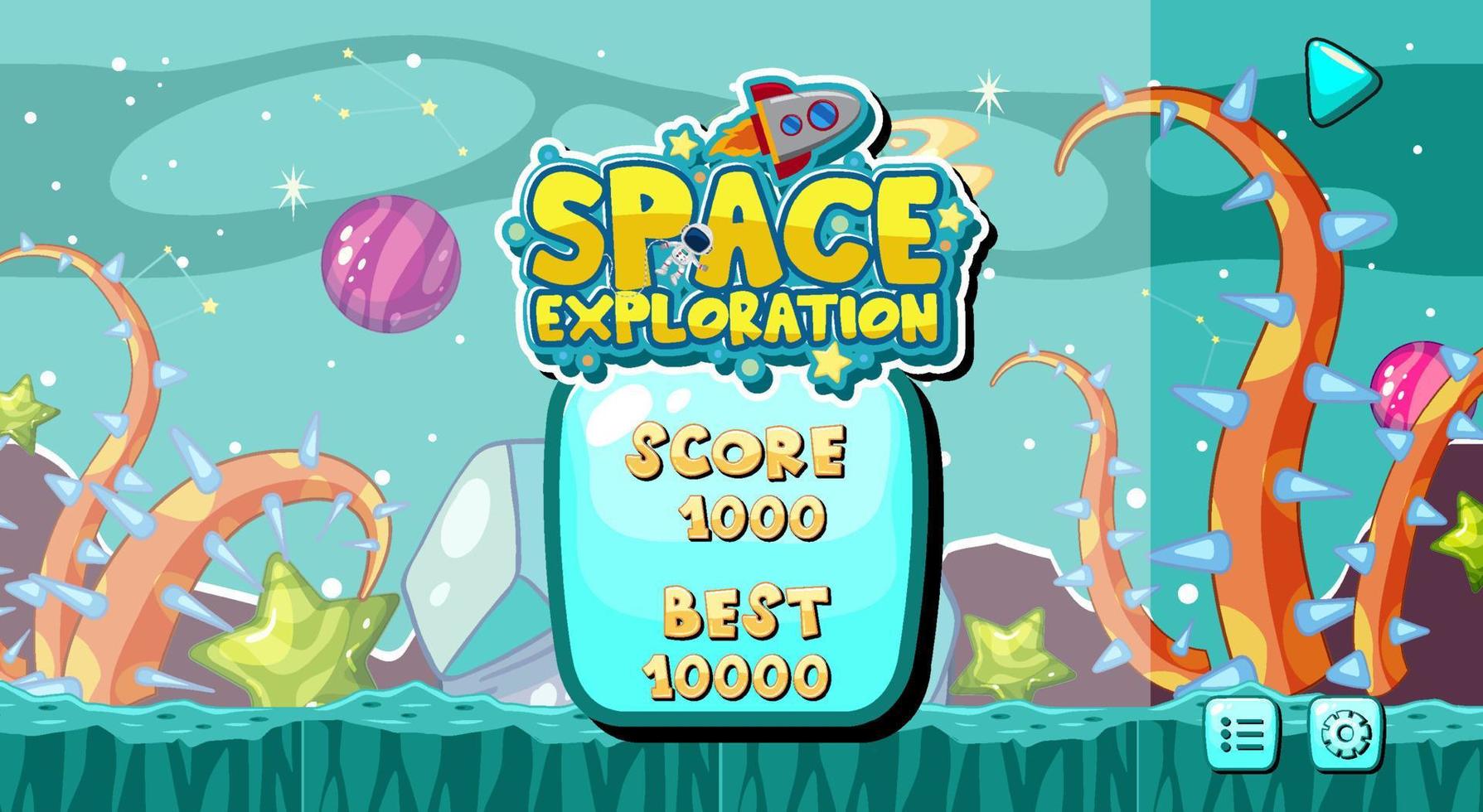 A Game Template Galaxy Space Scene vector