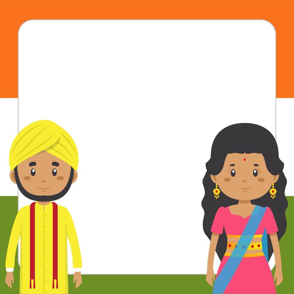 Indian Independence Day with Blank Board vector