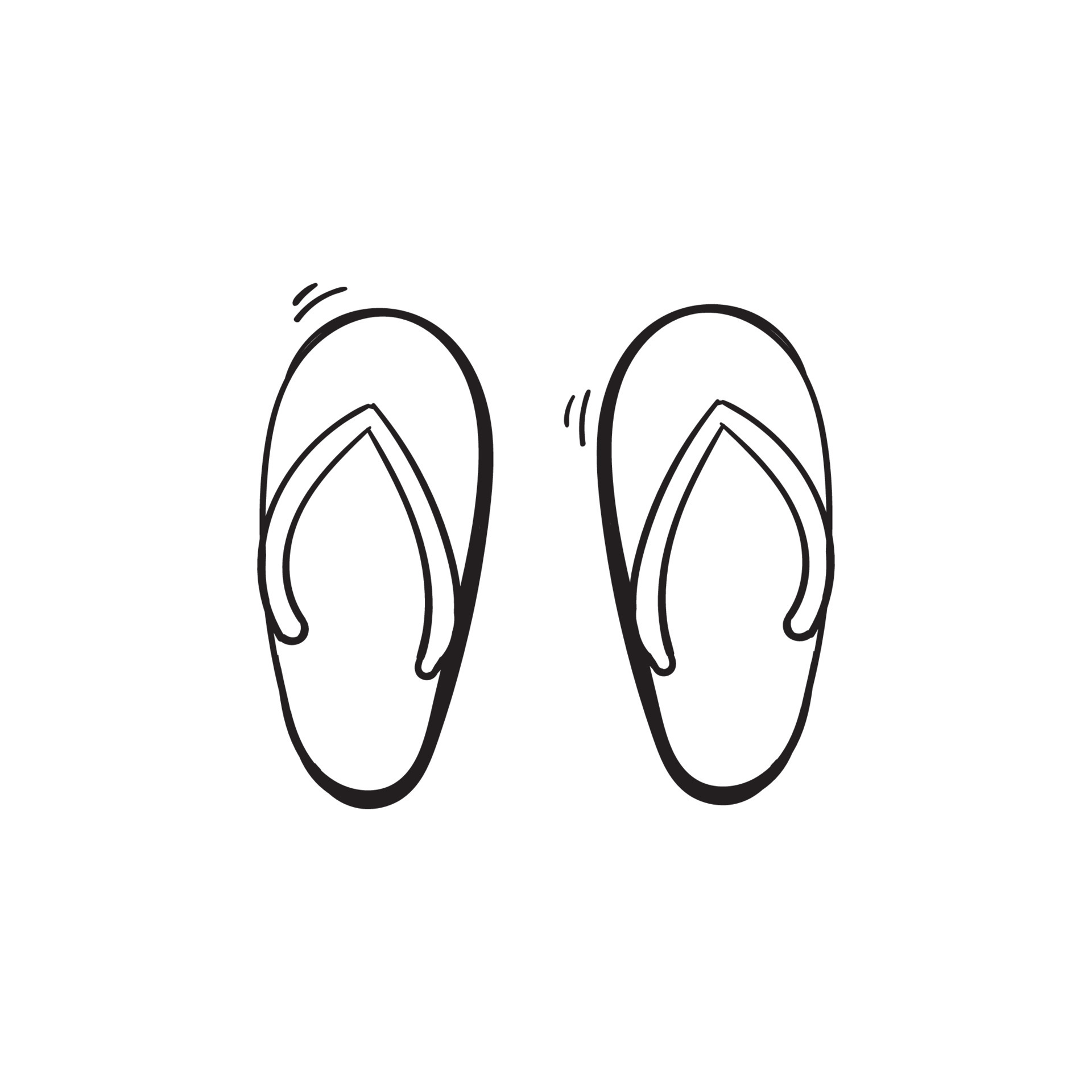 flip-flops vector sketch 7308476 Vector Art at Vecteezy