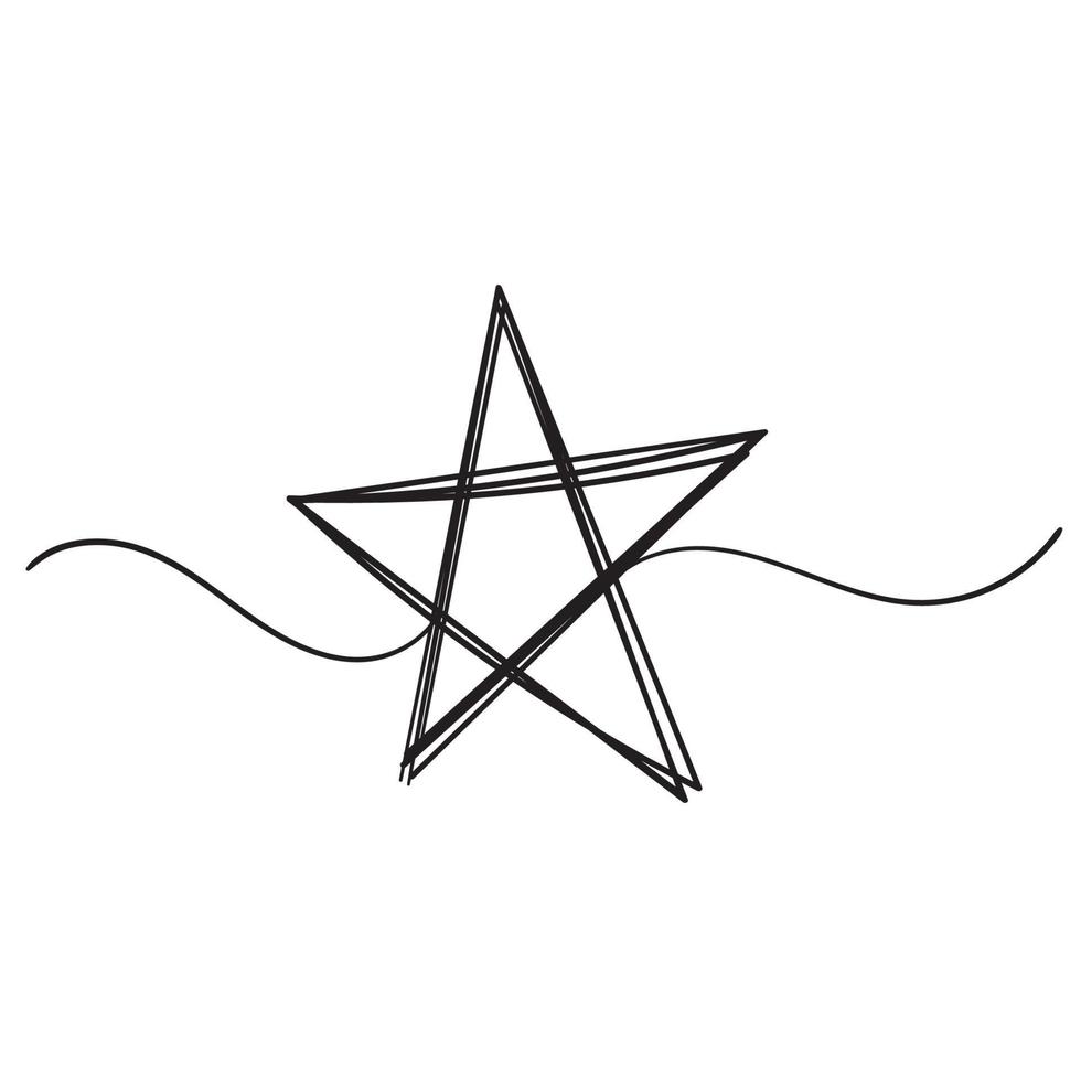 doodle Star icons. Twinkling stars. Sparkles, shining burst. Christmas vector symbols isolated hand drawn style