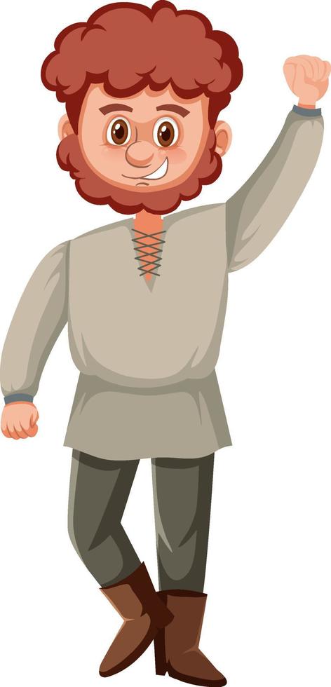 Medieval male historical cartoon characters vector