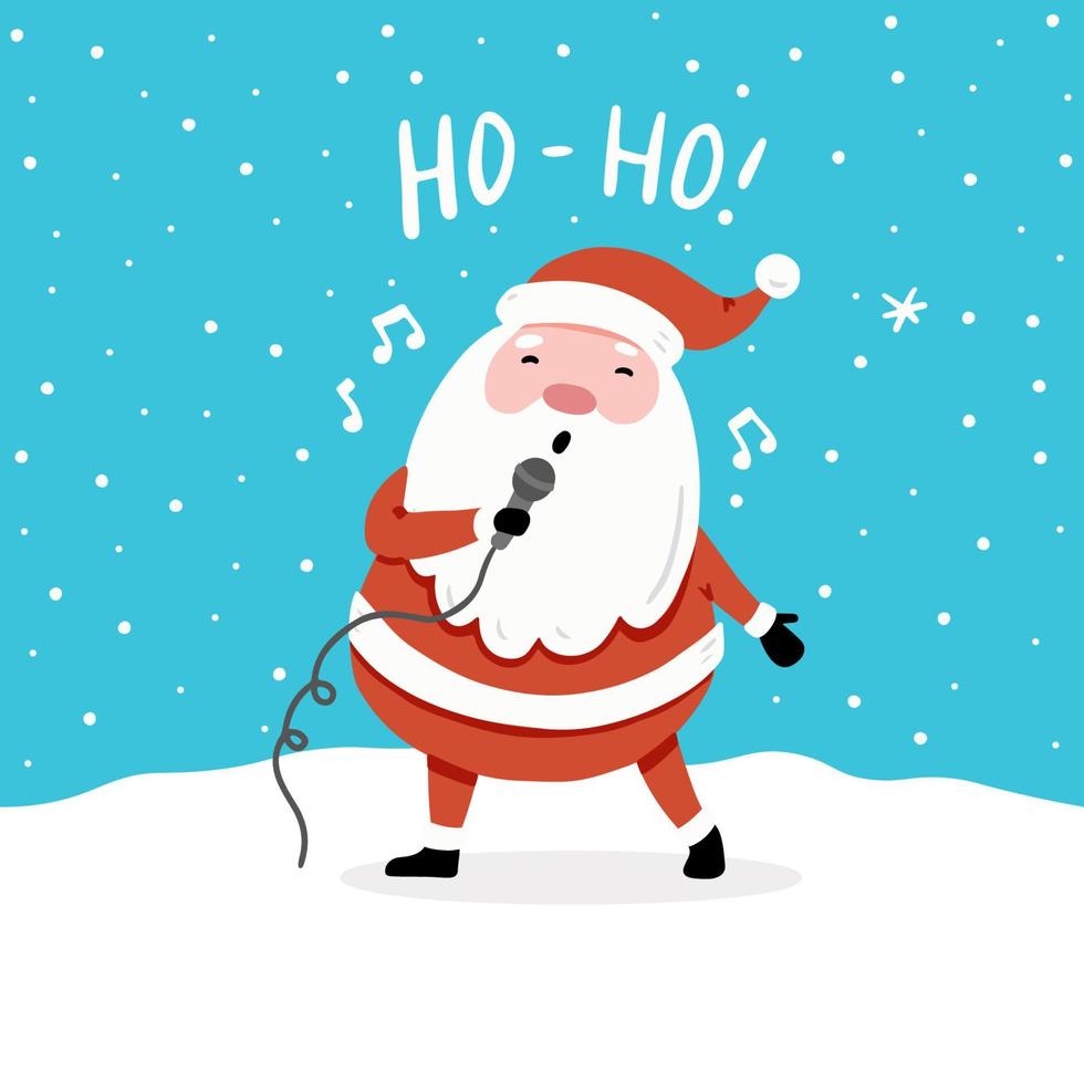 Christmas card design template with cute character with text. vector