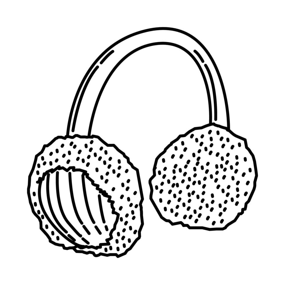 Earmuffs Icon. Doodle Hand Drawn or Outline Icon Style vector