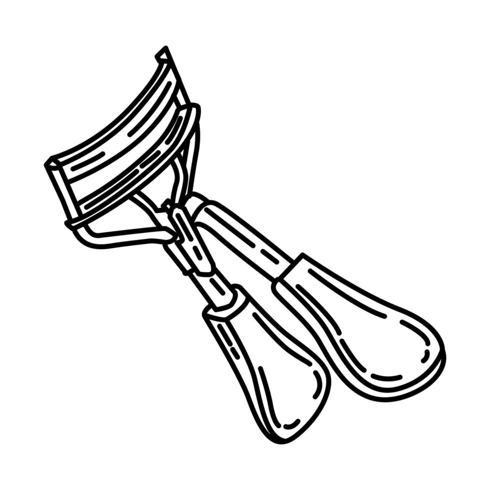 Eyelash Curler Icon. Doodle Hand Drawn or Outline Icon Style vector