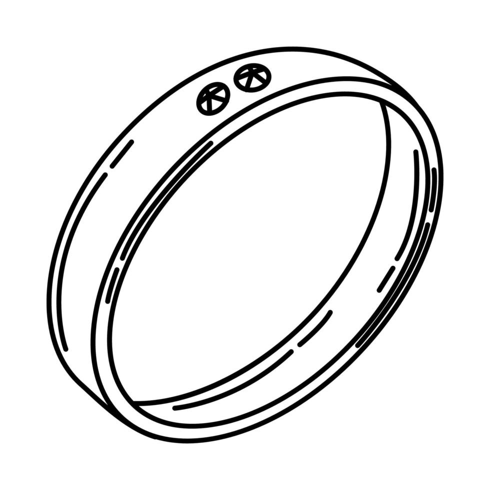 icono de anillo. Doodle dibujado a mano o estilo de icono de contorno vector