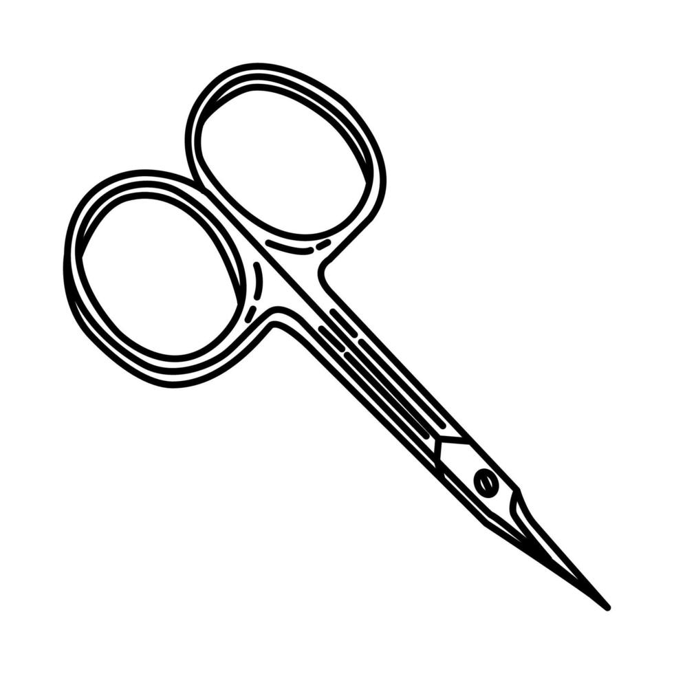 Cuticle Scissors Icon. Doodle Hand Drawn or Outline Icon Style vector