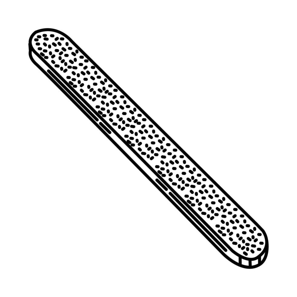 Nail Files Emery Board Icon. Doodle Hand Drawn or Outline Icon Style