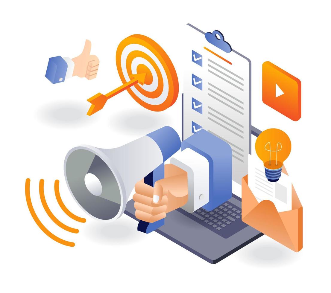 Social digital marketing strategy and target vector