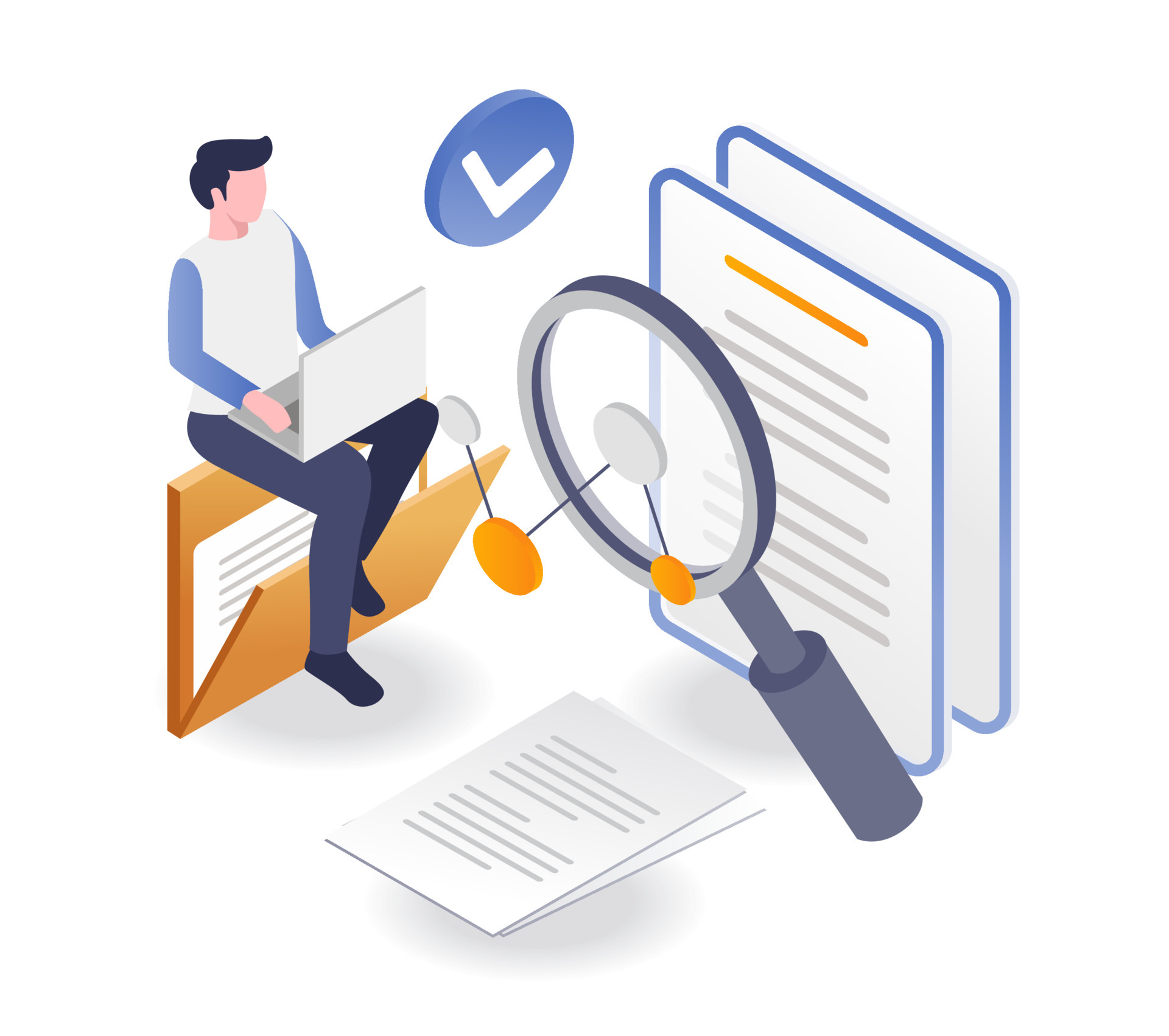 Report and observation data analyst 4474356 Vector Art at Vecteezy