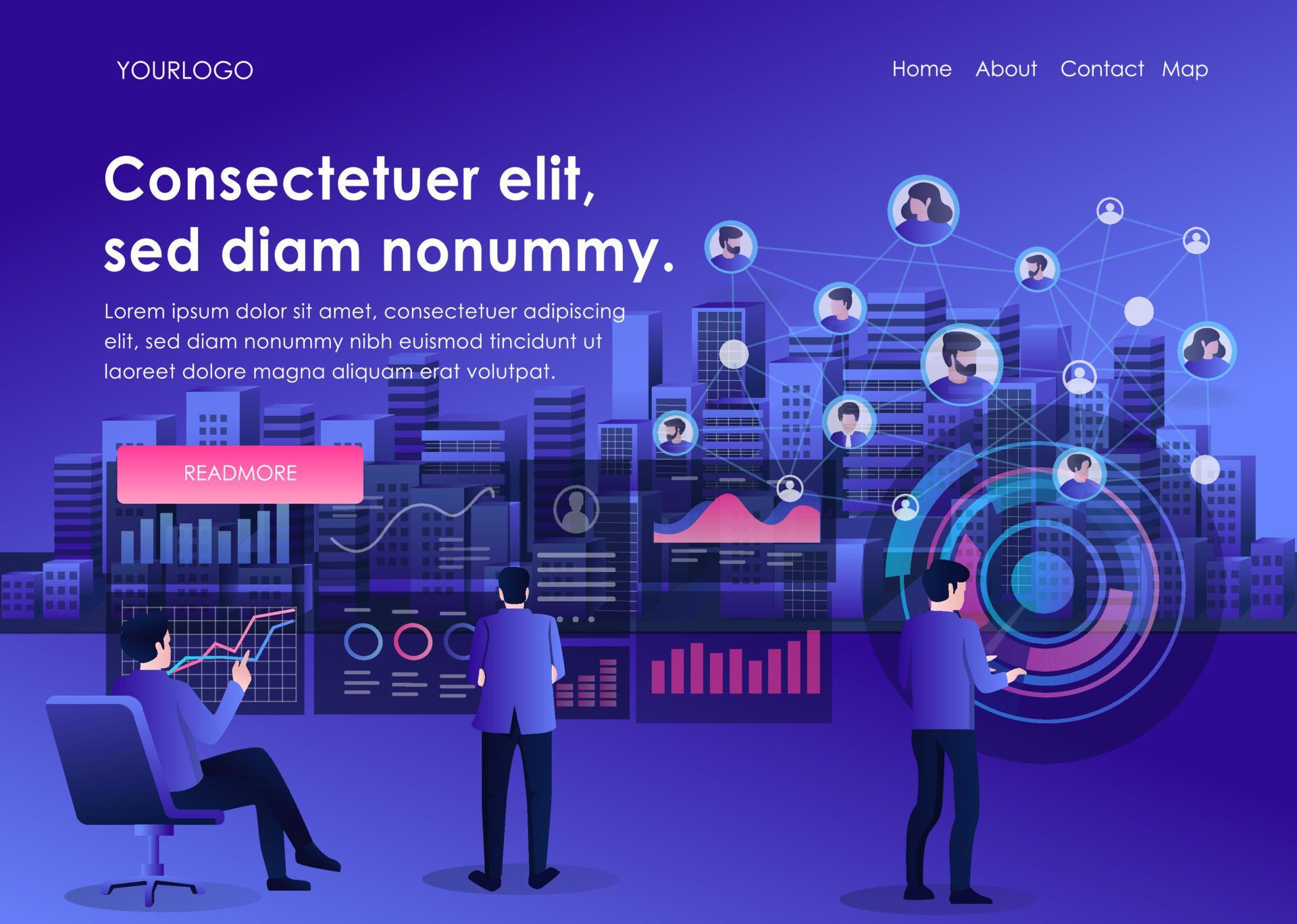 network analytic web developer 4474402 Vector Art at Vecteezy