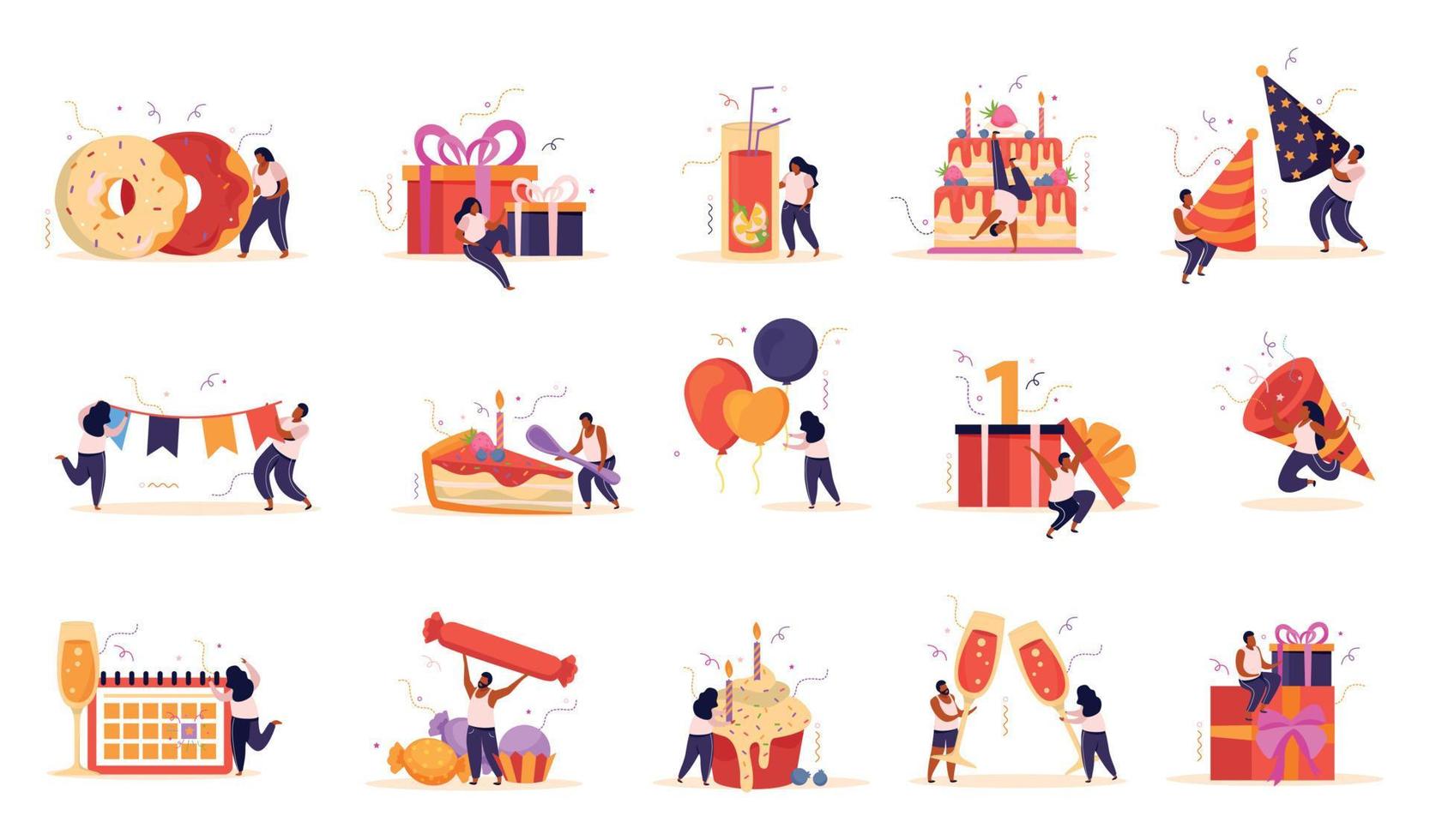 Birthday Icons Collection vector