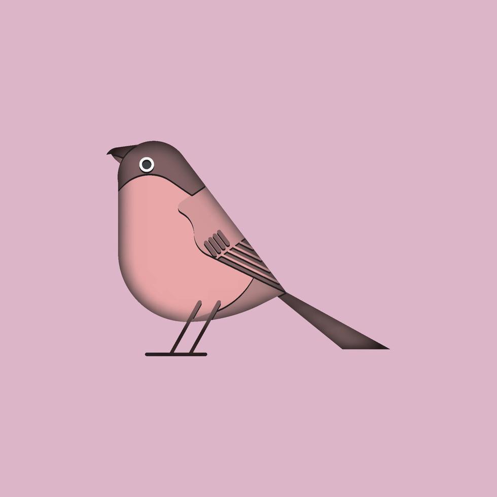 dibujos animados de aves exóticas en estilo gráfico de papel artesanal de moda. diseño moderno para publicidad, branding, tarjetas de felicitación, portadas, carteles, pancartas. ilustración vectorial vector