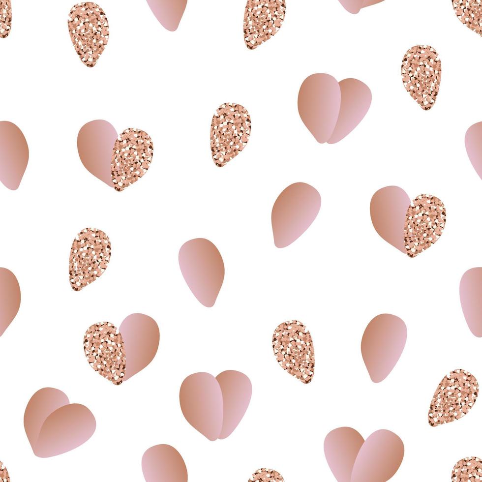 seamless cute hand draw  glitter elements from heart shape  pattern background vector