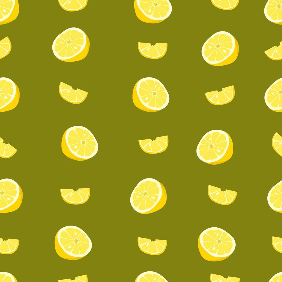 Cute lemon green pattern minimalist. Summer texture, textiles, wallpaper for children. vector