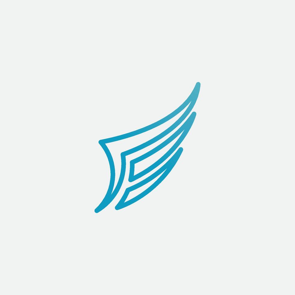 Falcon Wing  Vector Logo Icon Template