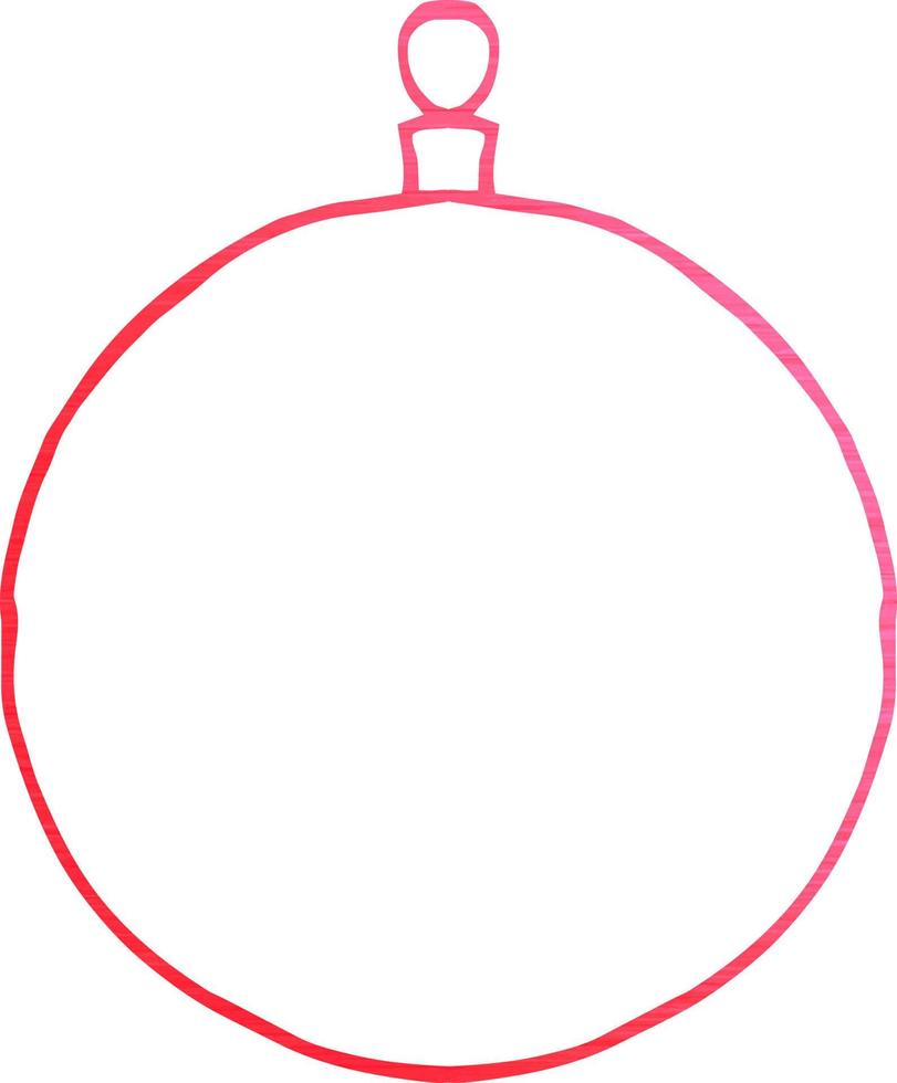 Christmas decorations Christmas ball isolated metallic vector elements. Christmas doodles