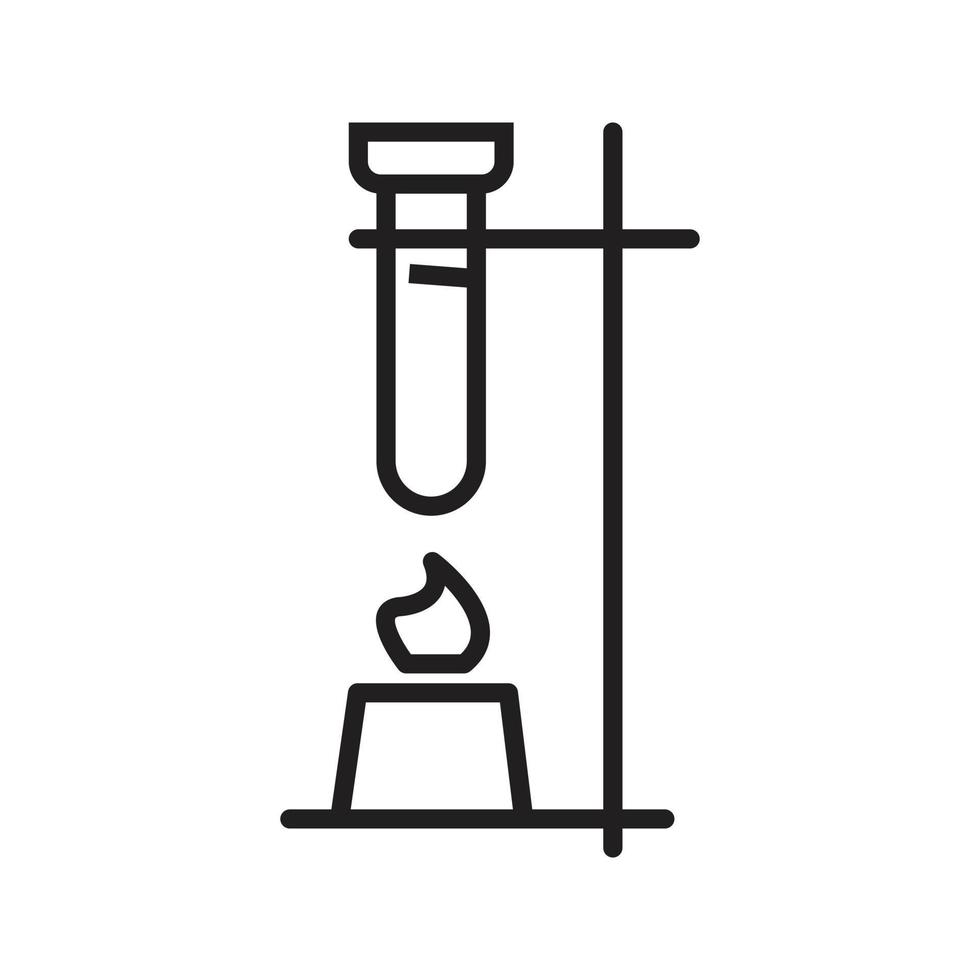 línea de vector de icono de científico de reacción química para web, presentación, logotipo, símbolo de icono