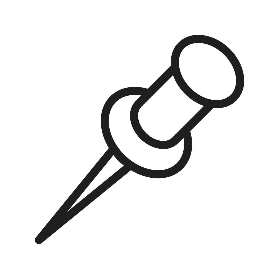 pin paper memo stationery Icon Vector For Web, Presentation, Logo, Infographic, Symbol