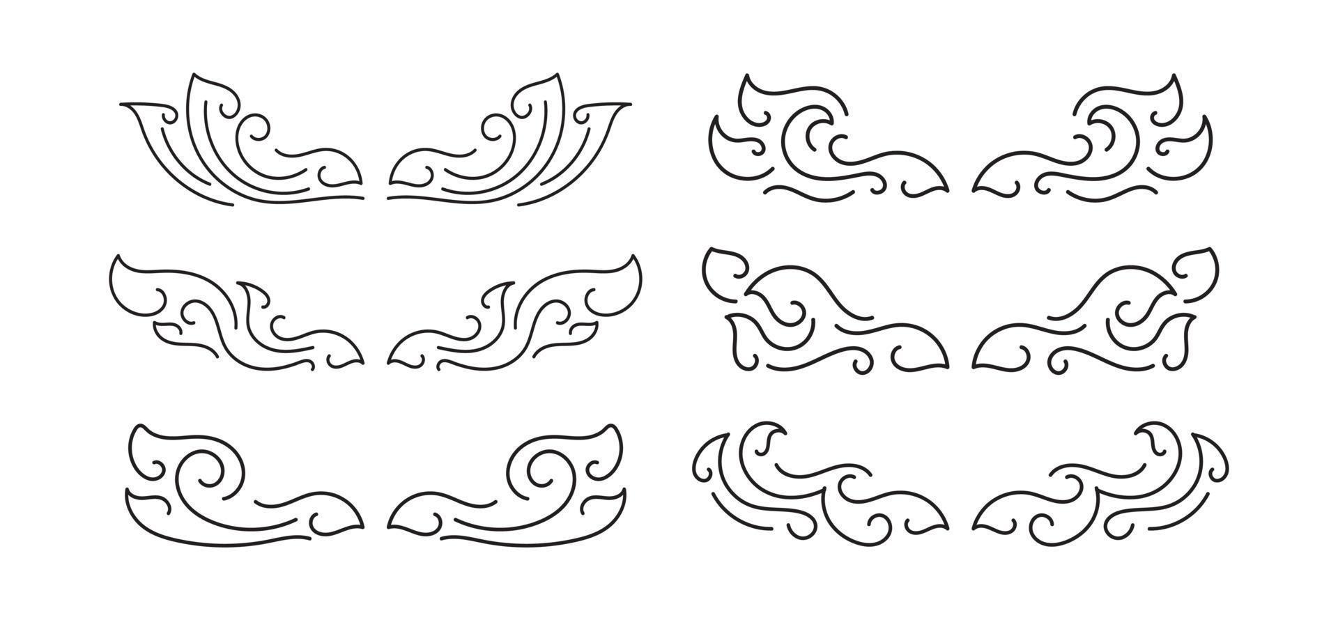 Borders Elements Set Collection, ornament Vector