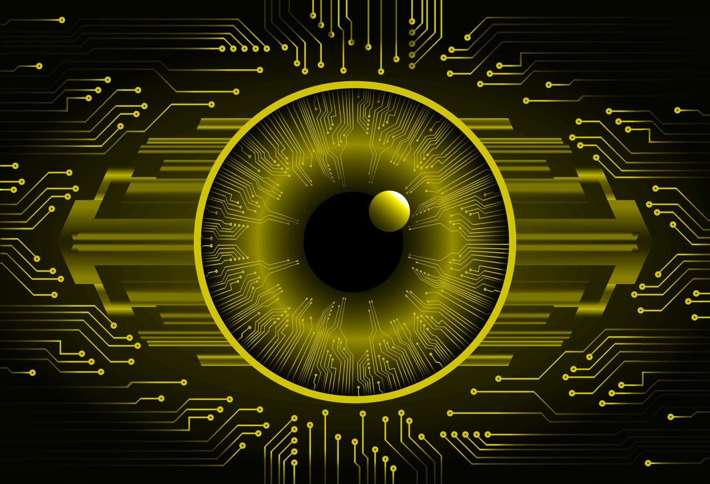 eye cyber circuit future technology concept background vector