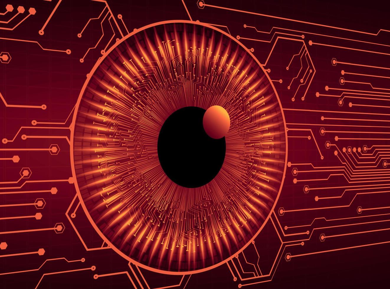 eye cyber circuit future technology concept background vector