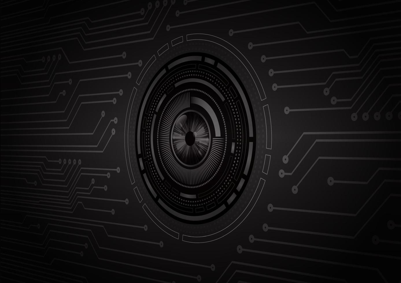 eye cyber circuit future technology concept background vector