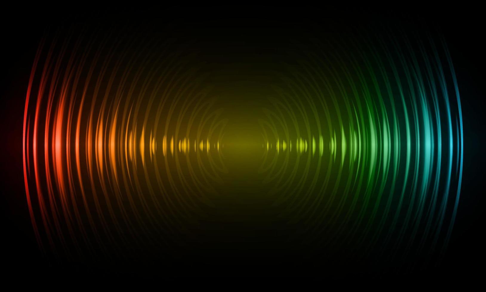 Sound waves oscillating dark light vector