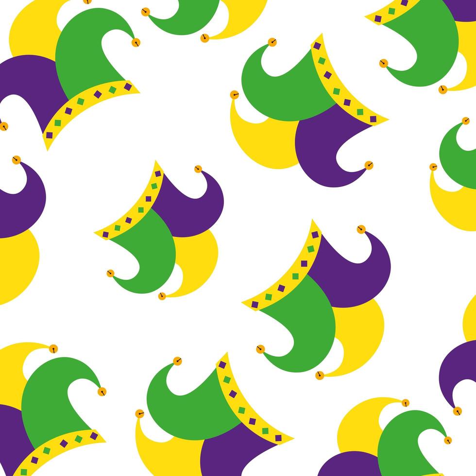 Isolated mardi gras hat background vector design