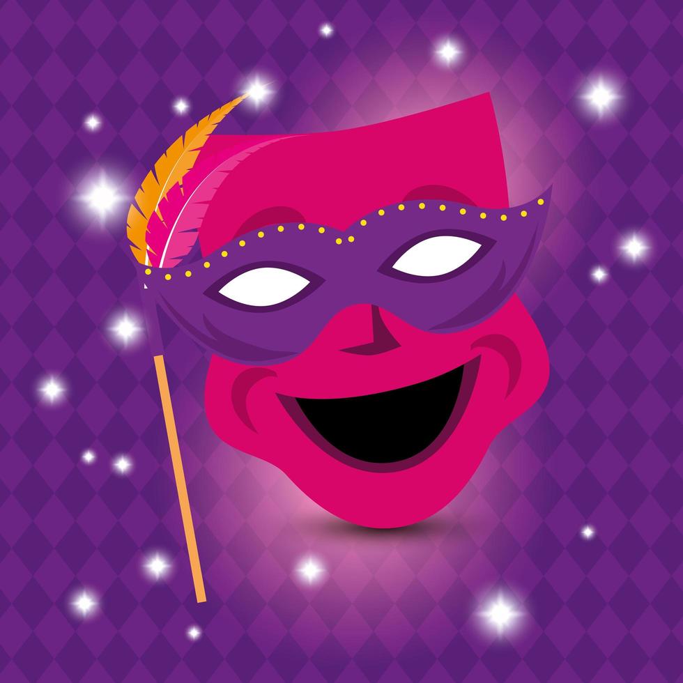 Mardi gras mask vector design