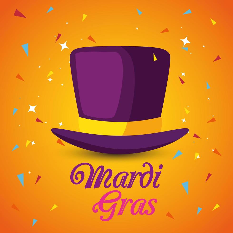 Mardi gras hat vector design