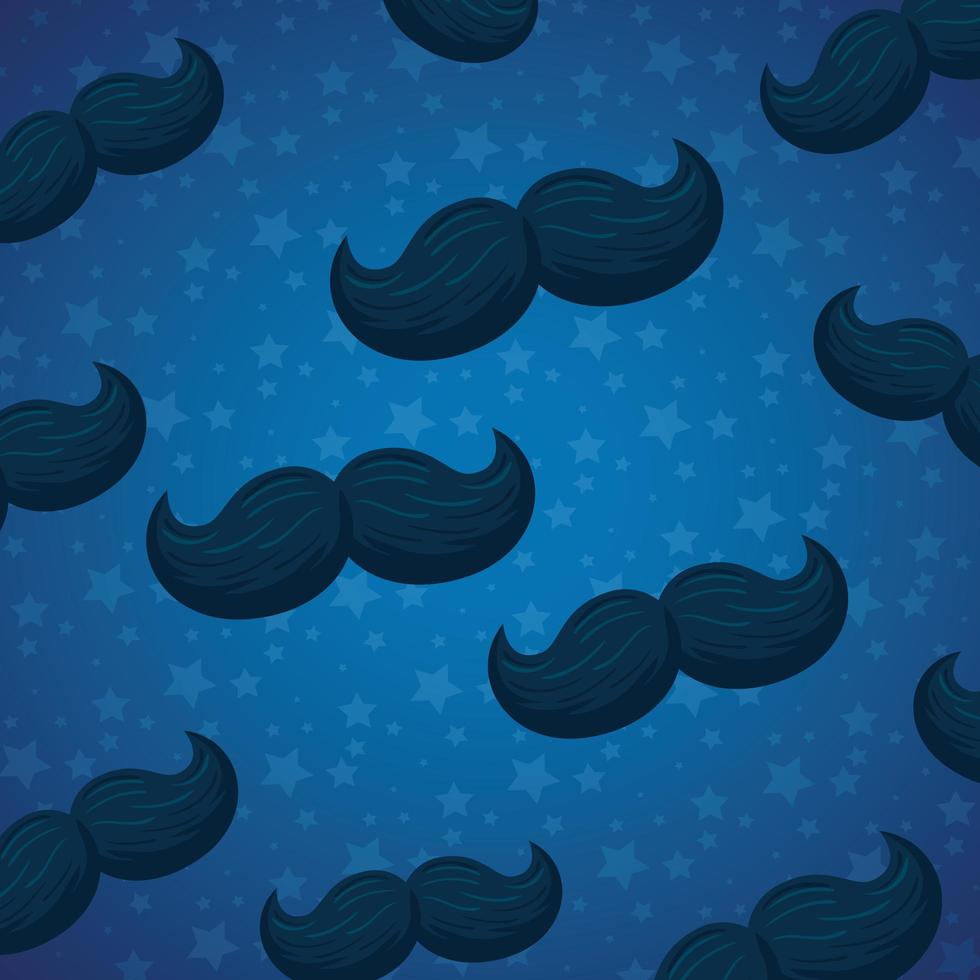 Male mustaches background vector design