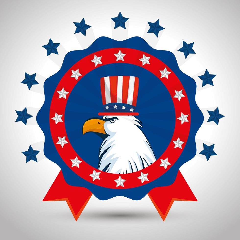Eagle of usa happy presidents day vector design