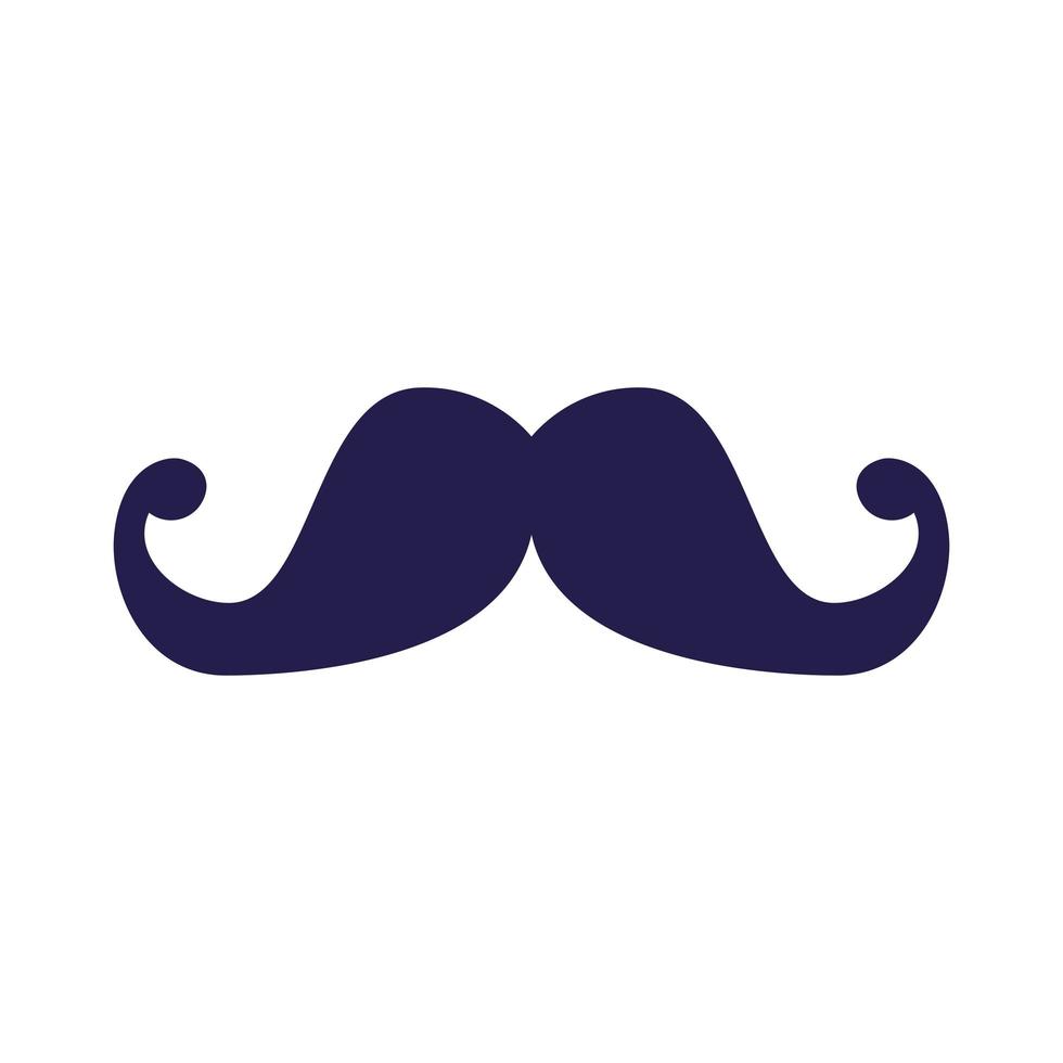 Isolated male mustache vector design